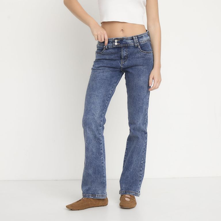 Jean Flare Tiro Bajo Mujer