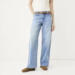 SYBILLA - Pantalón Wide Leg Tiro Alto Mujer