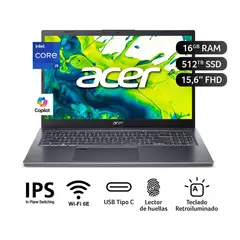 ACER - Laptop Aspire 15 Intel Core i9-13900H 16GB 512 GB 15.6" FHD