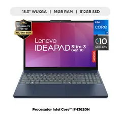 LENOVO - Laptop IdeaPad Slim 3i Intel Core i7 16GB RAM 512GB SSD 15.3" WUXGA Tactil