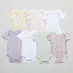 YAMP - Body Bebé Niña Pack X7 Manga Corta Algodón