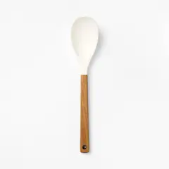 FIGMINT - Cuchara de Silicona con Mango de Madera Acacia