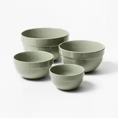 FIGMINT - Set x4 Bowls de Mezcla Cerámica Gres