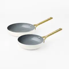 FIGMINT - Set x2 Sartenes Cerámica Champagne 20 cm y 25 cm
