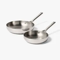 FIGMINT - Set x2 Sartenes Acero Inoxidable 20 cm y 25 cm