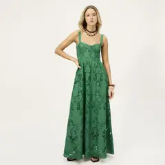 FALABELLA X AGUA BENDITA - Vestido Largo 100% Algodón Mujer