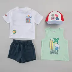 YAMP - Conjunto Bebé Niño Manga Corta Algodón