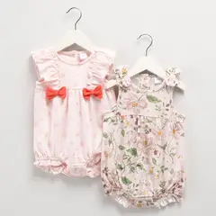 YAMP - Enterizo Bebé Niña Pack X2 Algodón