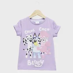 BLUEY - Polo Niña Manga Corta Algodón