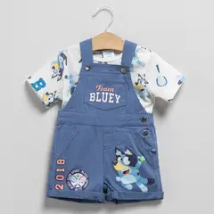 BLUEY - Conjunto Bebé Niño 2 Piezas Manga Corta Algodón
