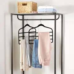 BRIGHTROOM - Set x2 Colgadores de Pantalones Terciopelo