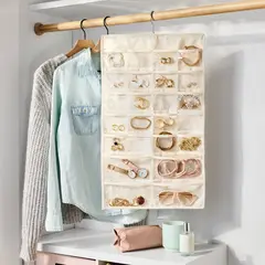 BRIGHTROOM - Organizador Colgante para Joyas con Bolsillos Transparentes 40x68 cm