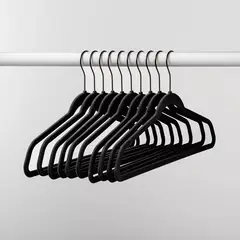 BRIGHTROOM - Set x10 Colgadores de Ropa Terciopelo