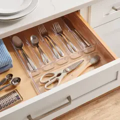 BRIGHTROOM - Organizador para Cubiertos de Cajón con 6 Compartimentos 41x33x5 cm