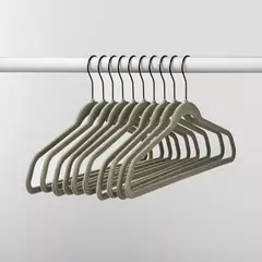 BRIGHTROOM - Set x10 Colgadores de Ropa Terciopelo