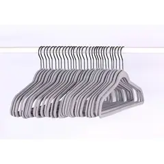 BRIGHTROOM - Set x30 Colgadores de Ropa Terciopelo
