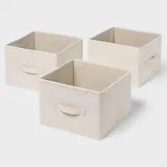 BRIGHTROOM - Set x3 Cajas Organizadoras de Tela 28x28x21 cm