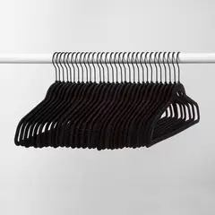 BRIGHTROOM - Set x30 Colgadores de Ropa Terciopelo