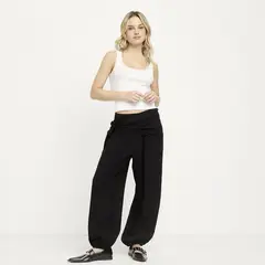 SYBILLA - Pantalón Balloon Tiro Alto Mujer