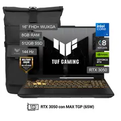 ASUS - TUF Gaming F16 Intel Core 5 205H 8GB 512SSD RTX3050 16" FHD+