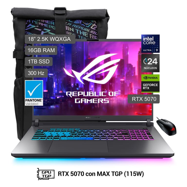 ROG Strix G18 Intel Core Ultra 9 290HX 16GB 1TBSSD RTX5070 18" WQXGA