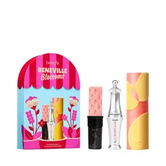 BENEFIT - Set Beneville Blossoms - Rubor en Barra Juice Stick, Máscara Roller Lash Lash Mini, Gel de Cejas 24hr Mini -