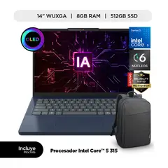 LENOVO - Laptop IA Ideapad Slim 3i Intel Core 5 8GB RAM 512GB SSD 14" Oled