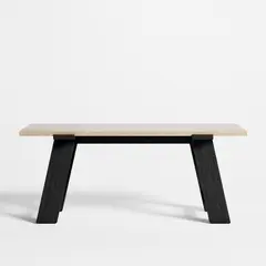 CRATE & BARREL - Escritorio Madison De Madera Con Base Oscura