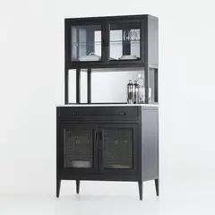 CRATE & BARREL - Mueble Bar con Superficie de Mármol Enzo