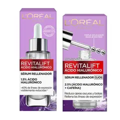 LOREAL PARIS - Pack Ácido Hialurónico Serum Rostro + Serum Ojos