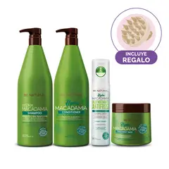 BE NATURAL - Pack Hydra Macadamia Para Cabello Seco 1 Litro