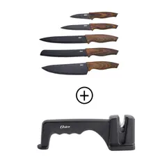 OSTER - Juego de cuchillos 5PZs + Afilador
