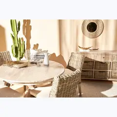 ROBERTA ALLEN - Juego de Comedor de Terraza Kubu 4 Sillas