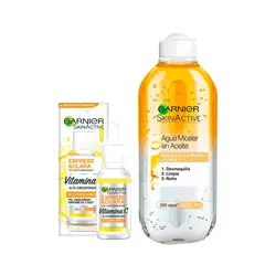 GARNIER - Pack Serum Vitamina C + Micelar Óleo 400ml