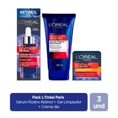 undefined - Pack Loreal Paris Retinol Serum Rostro + Crema Día + Gel Limpiador