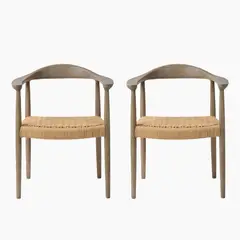 BASEMENT HOME - Set x2 Sillas de Comedor Fuji de Madera Natural