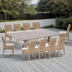 ROBERTA ALLEN - Juego de Comedor de Terraza Kubu 10 Sillas