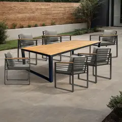 BASEMENT HOME - Juego de Comedor de Terraza Mallorca 6 Sillas