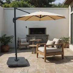 BASEMENT HOME - Sombrilla Plegable Candy 2.95m con Base