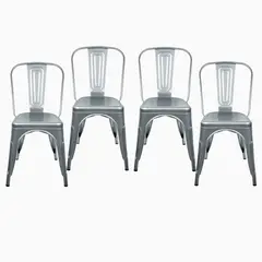 MICA - Set x4 Sillas de Comedor Alton Metal