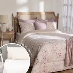 ROBERTA ALLEN - Juego De Cama: Edredón + Juego de Sábanas 200 Hilos 100% Algodón