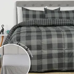 MICA - Juego De Cama: Edredón + Juego de Sábanas 180 Hilos 100% Algodón