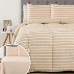 MICA - Juego de Cama: Edredón + Juego de Sábanas 180 Hilos 100% Algodón