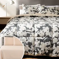 MICA - Juego De Cama: Edredón + Juego de Sábanas 180 Hilos 100% Algodón