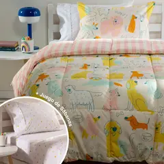 MICA KIDS - Juego de Cama Infantil: Edredón + Juego de Sábanas Dorothy