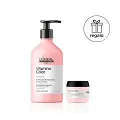 LOREAL PROFESSIONNEL - Shampoo Vitamino Color 500 ML para protección del color + Mascarilla Vitamino Color 75 ml