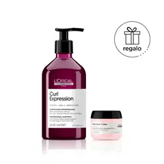 LOREAL PROFESSIONNEL - Shampoo Gel Curl Expression 500 ML para rizos definidos + Mascarilla Vitamino Color 75 ml