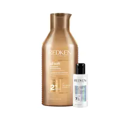 REDKEN - Shampoo 500ml All Soft Para Cabello Seco +regalo Shampoo Abc 75ml
