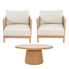 BASEMENT HOME - Juego de Sala de Terraza Atrani 1-1 + Mesa de Centro Cairo