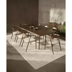 BASEMENT HOME - Juego de Comedor Chevronet 8 Sillas